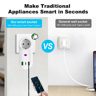 Smart WiFi Voice Control Socket Outlet