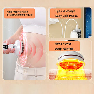 Powerful Gua Sha Massage Instrument Fat Burning, Slimming and Relaxation Frosted Massager Meridian Body Soothing Brush Microcurr