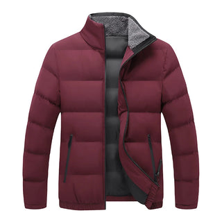 Winter Men's Warm Padded Jackets Fashion Male Stand Collar Cotton Thicken Parkas Man Windbreaker Thermal Coats Clothing