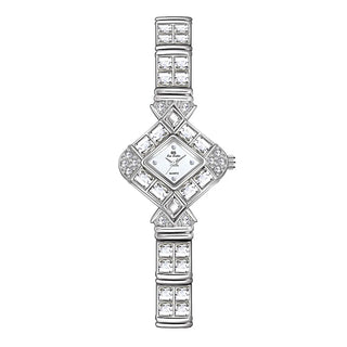 Creative Design Ladies Watches High Quality Diamond Rhinestone Bracelet Women Watch Fashion Simple Silver Quartz Wristwatch