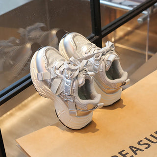 PU Leather Sport Shoes For Children 2025 Trend Fashion Teenager Kid's Sneakers Anti-slippery Breathable Boy's Girl's Sneakers