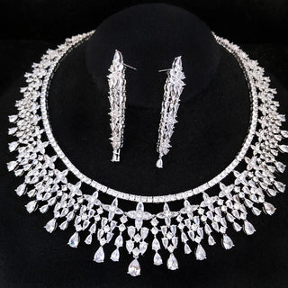 GODKI Trendy 4PCS Luxury Turquoise Statement Jewelry Sets For Women Wedding Cubic Zircon Indian African Dubai Bridal Necklace