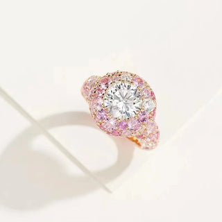 Sparkling Sapphire Cocktail Party Ring