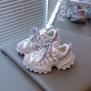 Autumn Teenager Kid's Sneakers Trend Fashion Children's Sport Shoes Mesh Breathable Boy's Girl's Running Shoes Fashion Sneakers