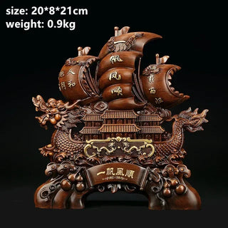 Smooth Sailing Sailboat Decoration Large Dragon Boat Housewarming Opening Gift Office Living Room Decoration