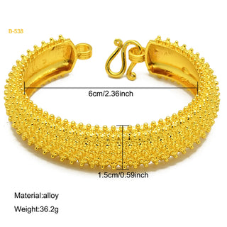 Luxury 24K Gold Balls Cuff Bangles