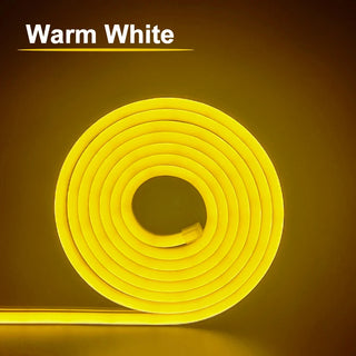 LED Neon Strip Light 6x12mm Flexible Rope Silicone Tube SMD 2835 Waterproof With 2Pin Wire 120LEDs/m For DIY Sign Home Decor