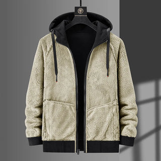 Hoodies Men Winter Fleece Thickened Sweatshirts plus size hood jackets male fleece coats men's lamb fleece cardigan Hoodie Tops