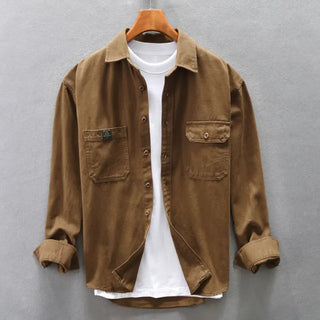 Retro Trend Men Loose Cardigan Shirt