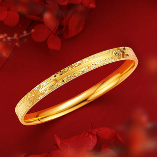 Luxury 24K Pure Gold Crushed Ice Bracelet