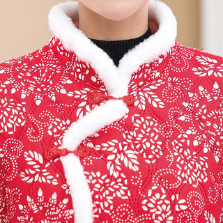 Floral Windproof Warm Ice City Coat