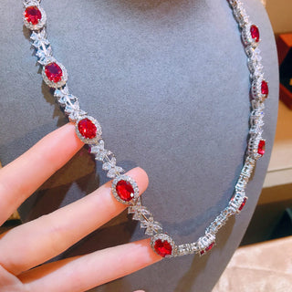 Luxury Ruby Diamond Chocker Necklace