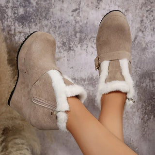 Suede Thickened Plush Warm Booties