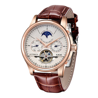 Automatic Mechanical Genuine Leather Wristwatch