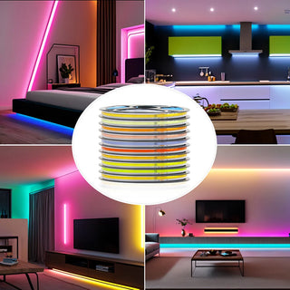 Led Strip COB 220V High Brightness 5m 10m 20m 50m Flexible Light Tape with IC Rectifier 230V 240V AC 240LED/m Linear Lighting