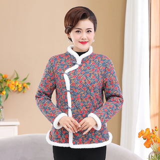 Floral Windproof Warm Ice City Coat