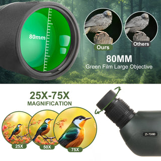 Large Field Powerful Zoom Monocular