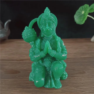 Jade Color Hanuman Statue Sculpture Big Resin Ornaments Hindu Monkey God Buddha Statues Figurine Home Decoration Lucky Gifts