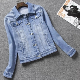 Single-Breasted Denim Jeans Jacket