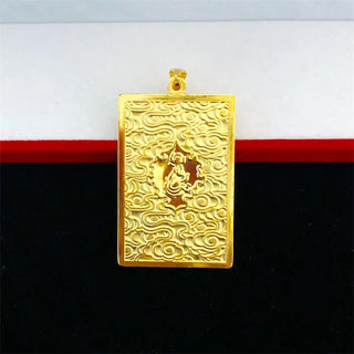 24K Real Gold Guanyin Pendant Necklace for Men