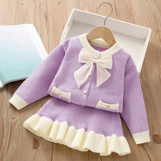 Foreigner Knitted Cardigan Girls Dress
