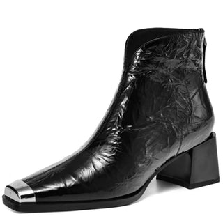 Genuine Leather Women Ankle Boots