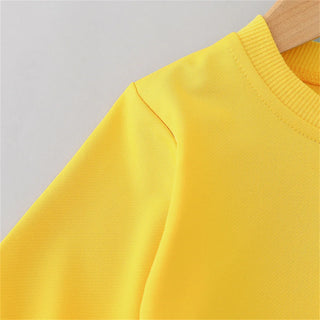 Long sleeved Bear Embroidered Hoodie Set