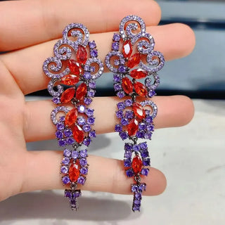 Luxury Cubic Zirconia Long Earring