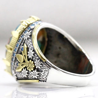Luxury Oyster Turquoise Handmade Ring
