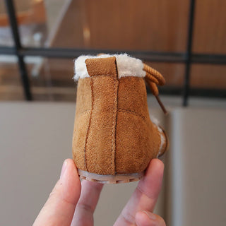 Faux Fur Winter Boots For Children Thick Warm Boy's Girl's Snow Boots Anti-slippery Kid's Plush Boots Winter Cotton Warm Shoes