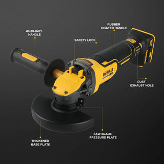 Dewalt 20V Max XR Brushless Angle Grinder - 125mm, M14 Polisher Cutting Machine Cordless Impact 20V Rechargeable Power Tool