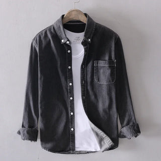 Men Top Classic Denim Shirt