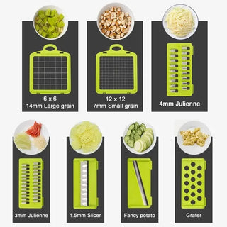 Multifunctional Vegetable  Of 16~26 Pieces  Set Food Vegetable And Fruit Slicer Grater Kitchen Household Accessories Small Tools