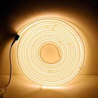 LED Strip Light 120xSMD2835/m EU Plug In AC220V 8W/m Waterproof High Brightness Flexible Home Ceiling Kitchen Garden Tape Lamp