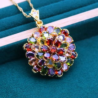 Exquisite Vintage 18K Flower Pendant