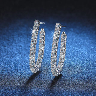 Deluxe full moissanite earrings for