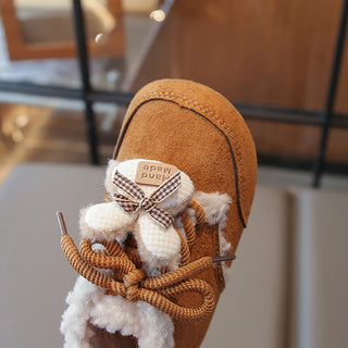 Faux Fur Winter Boots For Children Thick Warm Boy's Girl's Snow Boots Anti-slippery Kid's Plush Boots Winter Cotton Warm Shoes