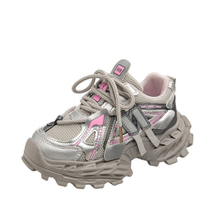 Trend Fashion Teenager Girl's Sneakers PU Leather Waterproof Kid's Sneakers Soft-soled Breathable Children's Sport Shoes