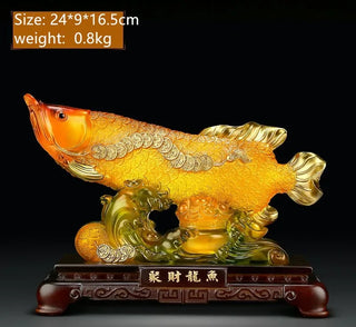 Fortune Golden Fish Resin Fortune  Office Company Store Opening Gift Home Furnishing Living Room Decoration