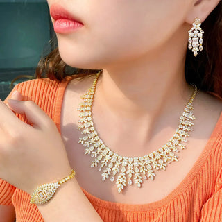 Luxury Sparkling Cubic Zirconia Jewelry Set