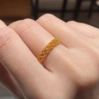Luxury Pure Gold Lace Ring