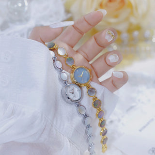 Luxury Women’s Gold Shell Bracelet Quartz Dress Watch