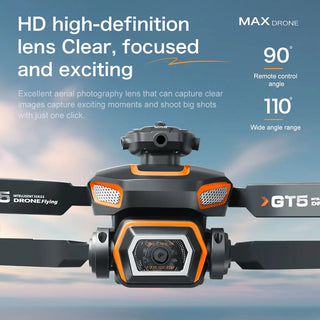 NEW GT5 8K HD Dual Lens Drone With Optical Flow WiFi Foldable Quadcopter for Kids Camera Aerial Photography Remote Control Toys