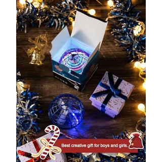 2025 Latest Cool Boys Toys Flying Orb Ball Toys for Ages 8-13 Hand Controlled Boomerang Hover Ball Mini Drone Flying Spinner UFO