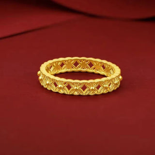 Luxury Pure Gold Lace Ring