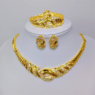 Italian Gold Plated Ladies Jewelry Set