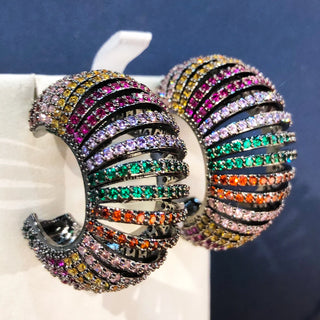 Luxury  Charms Curtain Hoop Earring