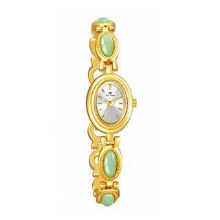 High-End Luxury Women’s Green Jade Quartz Bracelet Watch