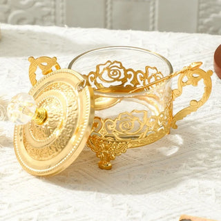 European Style Glass Sugar Bowl