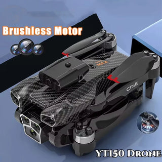 YT150 Drone  HD Three Cameras Brushless Motors FPV Optical Flow Obstacle Avoidance Folding RC Quadcopter
